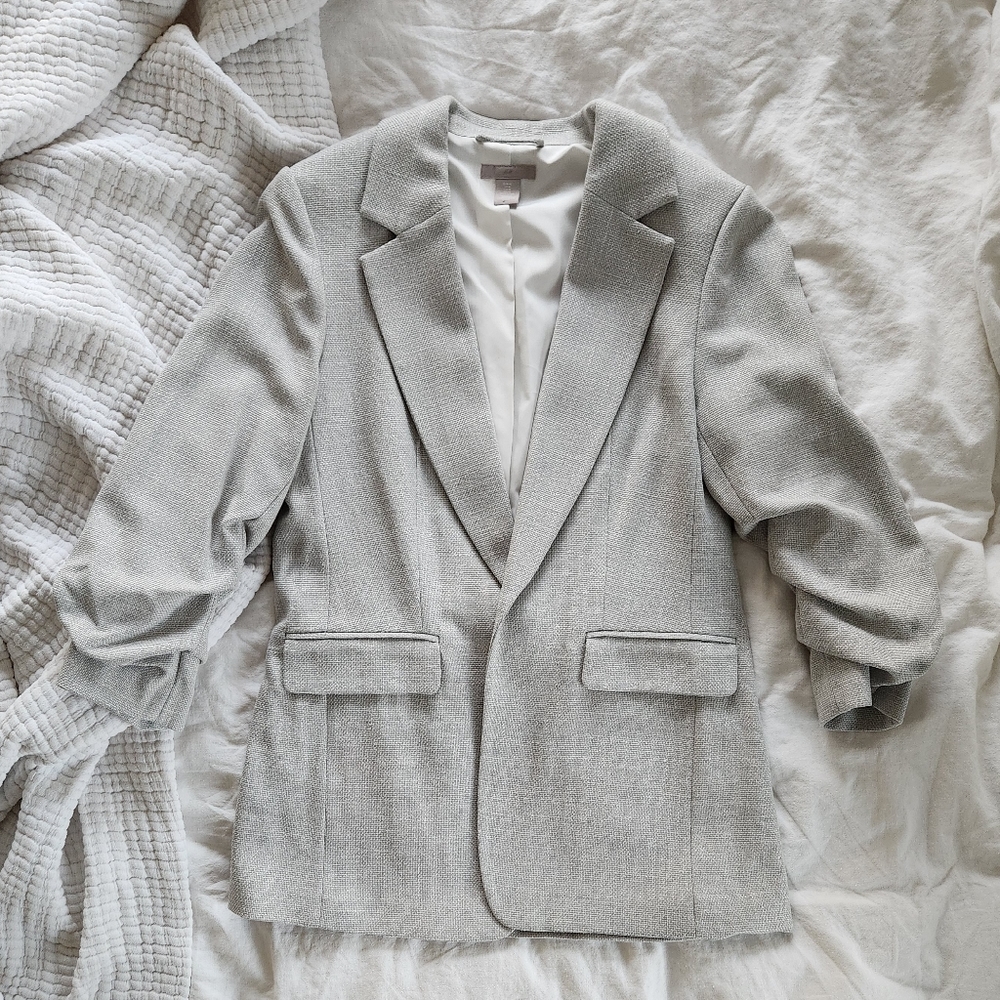 H&M Gathered Sleeve Jacket (M)